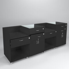 Комплект прилавков КЛАССИКА №1+№2+№1+№2, Черный