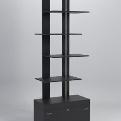 Стеллаж Куб №5 с тумбой Т-16, Черный