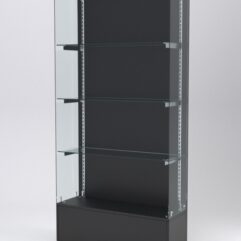 Витрина АСТЕРИЯ №129 (без дверок, задняя стенка - ДСП), Черный