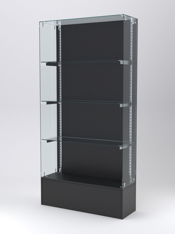 Витрина АСТЕРИЯ №129 (без дверок, задняя стенка - ДСП), Черный