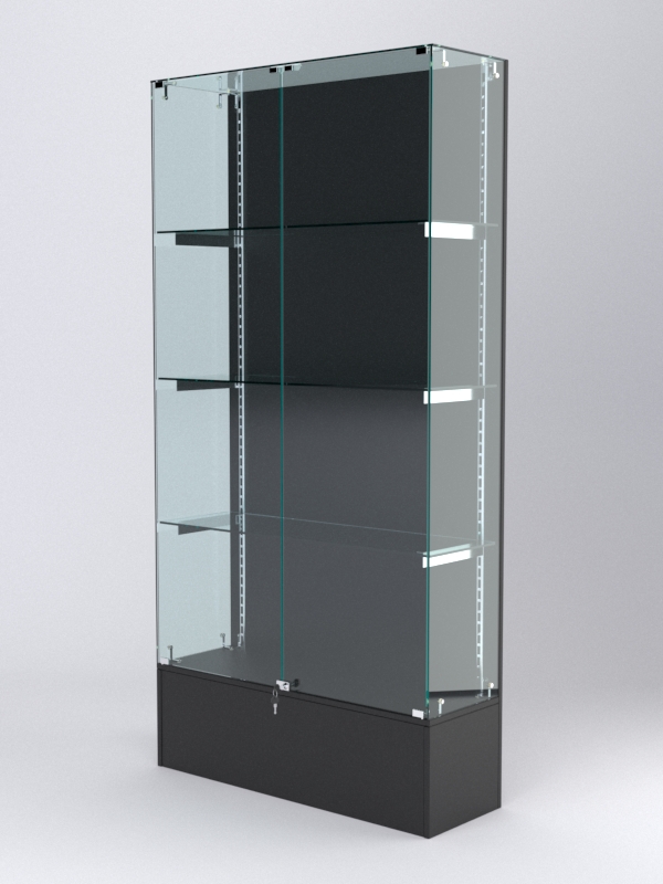 Витрина АСТЕРИЯ №29 (с дверками, задняя стенка - ДСП), Черный