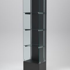 Витрина АСТЕРИЯ №130 (без дверки, задняя стенка - ДСП), Черный