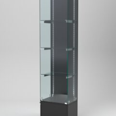 Витрина АСТЕРИЯ №30 (с дверкой, задняя стенка - ДСП), Черный