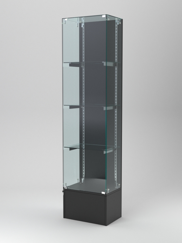 Витрина АСТЕРИЯ №30 (с дверкой, задняя стенка - ДСП), Черный