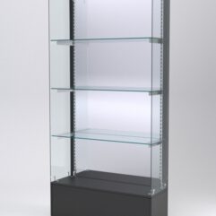 Витрина АСТЕРИЯ №131 (без дверок, задняя стенка - зеркало), Черный