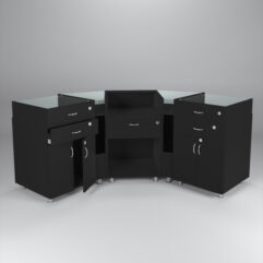 Комплект прилавков КЛАССИКА №2+№6+№1+№6+№2, Черный