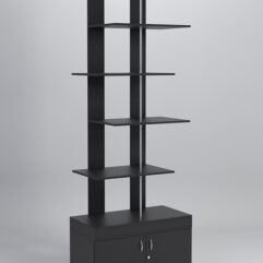 Стеллаж Куб №5 с тумбой Т-25, Черный