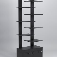 Стеллаж Куб №6 с тумбой Т-20, Черный