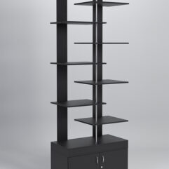 Стеллаж Куб №6 с тумбой Т-25, Черный