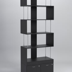 Стеллаж Куб №7 с тумбой Т-20, Черный