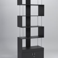 Стеллаж Куб №7 с тумбой Т-25, Черный