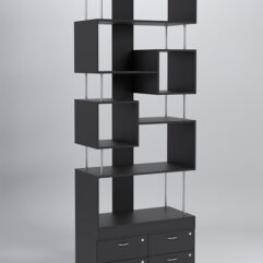 Стеллаж Куб №8 с тумбой Т-19, Черный