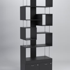 Стеллаж Куб №8 с тумбой Т-20, Черный
