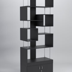 Стеллаж Куб №8 с тумбой Т-25, Черный
