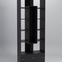 Стеллаж Куб №9 с тумбой Т-16, Черный