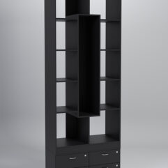 Стеллаж Куб №9 с тумбой Т-19, Черный
