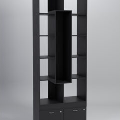 Стеллаж Куб №9 с тумбой Т-20, Черный