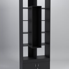 Стеллаж Куб №9 с тумбой Т-25, Черный