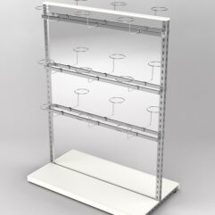 Система Bazic островная с зеркалами для головных уборов, Белый