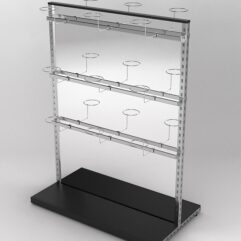 Система Bazic островная с зеркалами для головных уборов, Черный