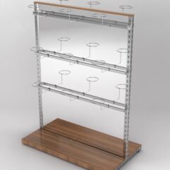 Система Bazic островная с зеркалами для головных уборов, Орех