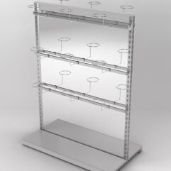 Система Bazic островная с зеркалами для головных уборов, Серый