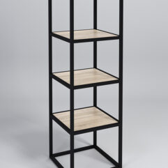 Стеллаж Стронг №3 в стиле ЛОФТ, Дуб Сонома, металлический каркас черный