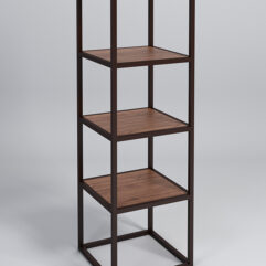 Стеллаж Стронг №3 в стиле ЛОФТ, Орех, металлический каркас коричневый