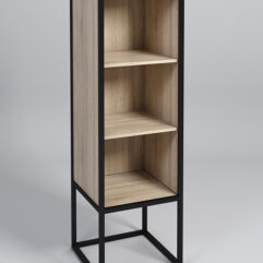 Стеллаж Стронг №3А в стиле ЛОФТ, Дуб Сонома, металлический каркас черный