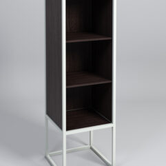 Стеллаж Стронг №3А в стиле ЛОФТ, Дуб Венге, металлический каркас белая ночь