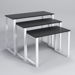 Комплект подиумов Стронг в стиле ЛОФТ, Черный, металлический каркас белый