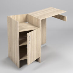 Прилавок под кассу ЭКОНОМ №5 (450мм+600мм) с хлопушкой, Дуб Сонома