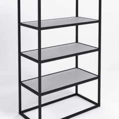 Стеллаж Стронг №1 в стиле ЛОФТ, Серый, металлический каркас черный