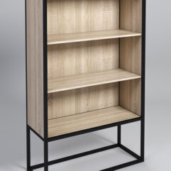 Стеллаж Стронг №1А в стиле ЛОФТ, Дуб Сонома, металлический каркас черный