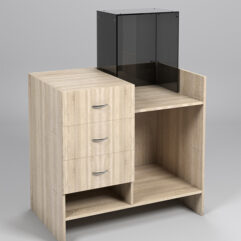 Прилавок под кассу ЭКОНОМ №2 с надставкой, Дуб Сонома