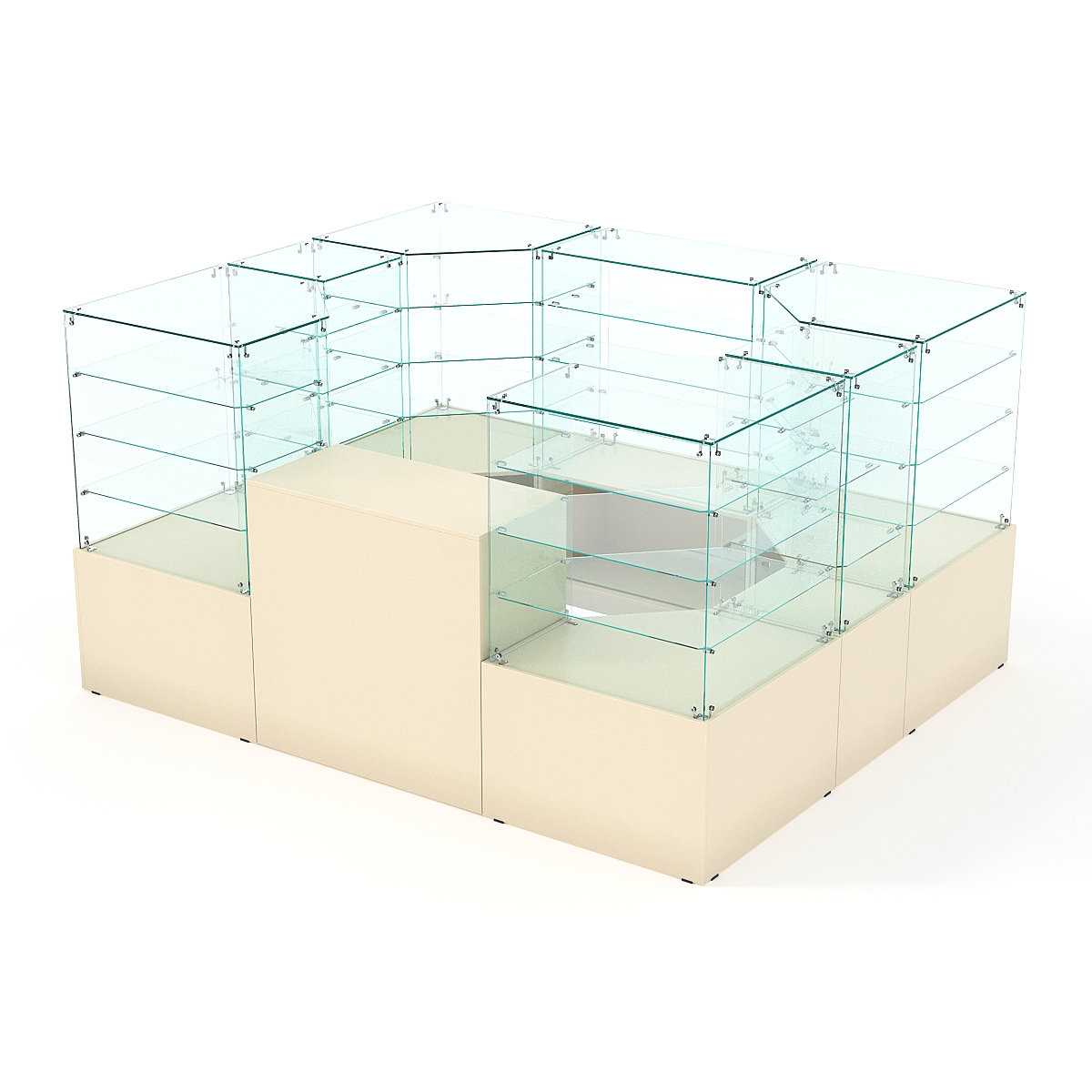 Павильон торговый Истра в центр зала №1 (открытый), Крем Вайс