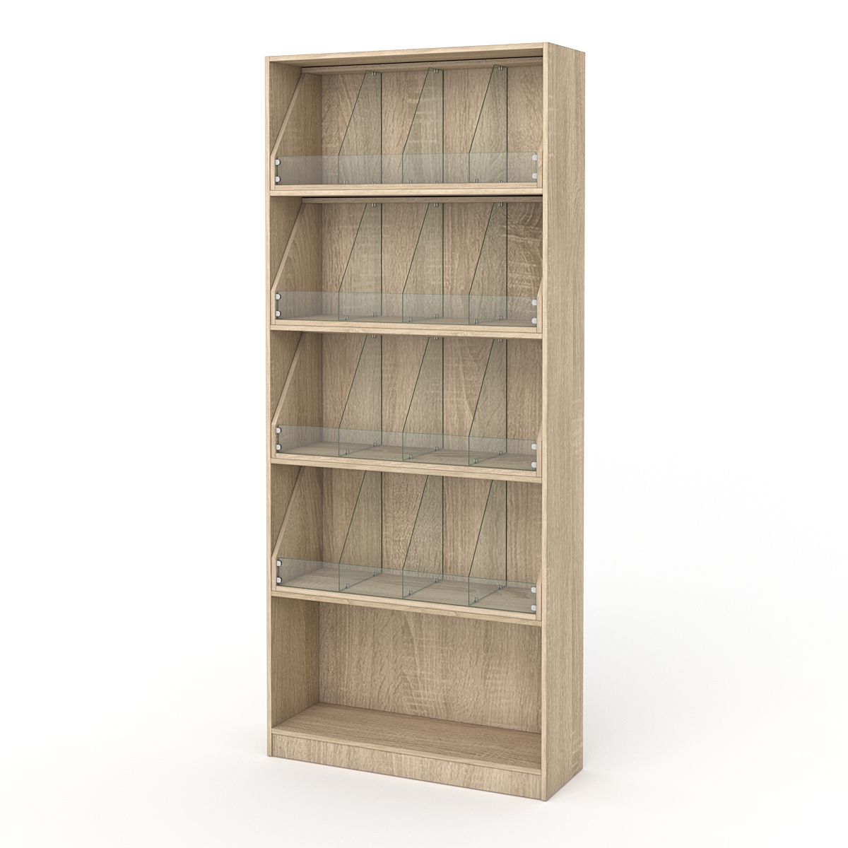 Стеллаж торговый для конфет и орехов, Дуб Сонома