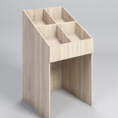 Корзина для распродаж из ДСП наклонная, Дуб Сонома