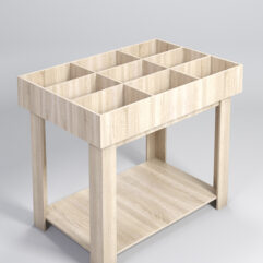 Корзина для распродаж из ДСП на 9 ячеек, Дуб Сонома