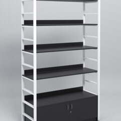 Модуль 1200мм стеллажной системы Стронг в стиле ЛОФТ, Черный