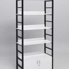 Модуль 900мм стеллажной системы Стронг в стиле ЛОФТ, Белый