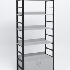 Модуль 900мм стеллажной системы Стронг в стиле ЛОФТ, Серый