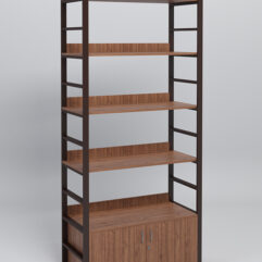 Модуль 900мм стеллажной системы Стронг в стиле ЛОФТ, Орех