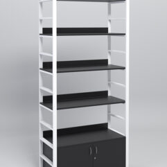 Модуль 900мм стеллажной системы Стронг в стиле ЛОФТ, Черный