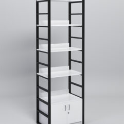 Модуль 600мм стеллажной системы Стронг в стиле ЛОФТ, Белый