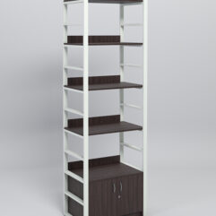 Модуль 600мм стеллажной системы Стронг в стиле ЛОФТ, Дуб Венге