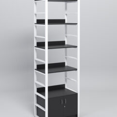 Модуль 600мм стеллажной системы Стронг в стиле ЛОФТ, Черный