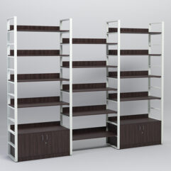 Комплект модулей 2860мм стеллажной системы Стронг в стиле ЛОФТ, Дуб Венге