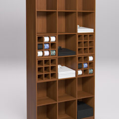 Стеллаж для рубашек и галстуков №1, Орех