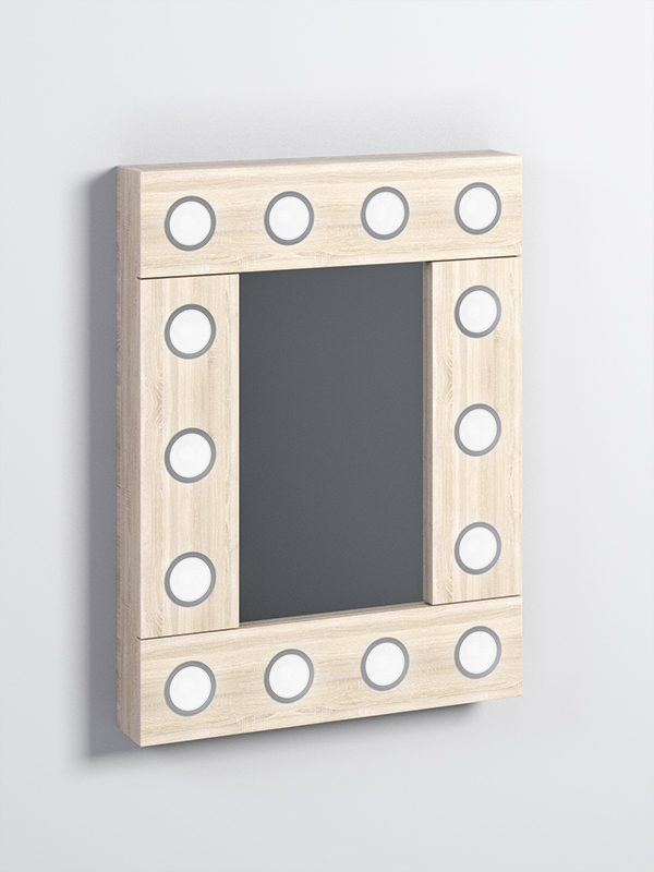 Зеркало настенное Стиль №1, Дуб Сонома